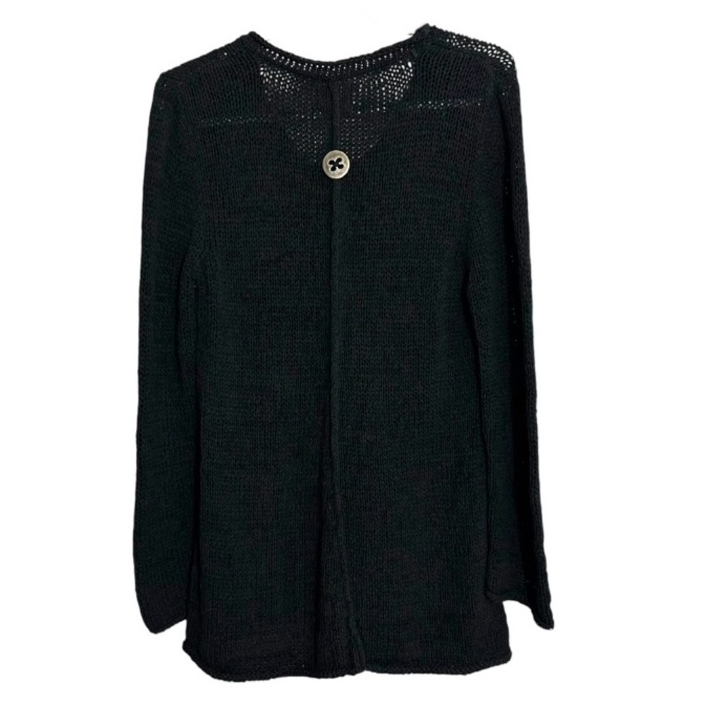 Pure Handknit Black Loose Knit Sweater Tunic